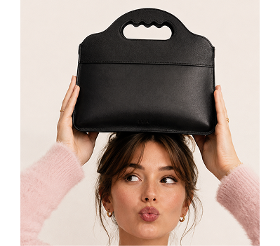 Femme portant le sac à l'épaule