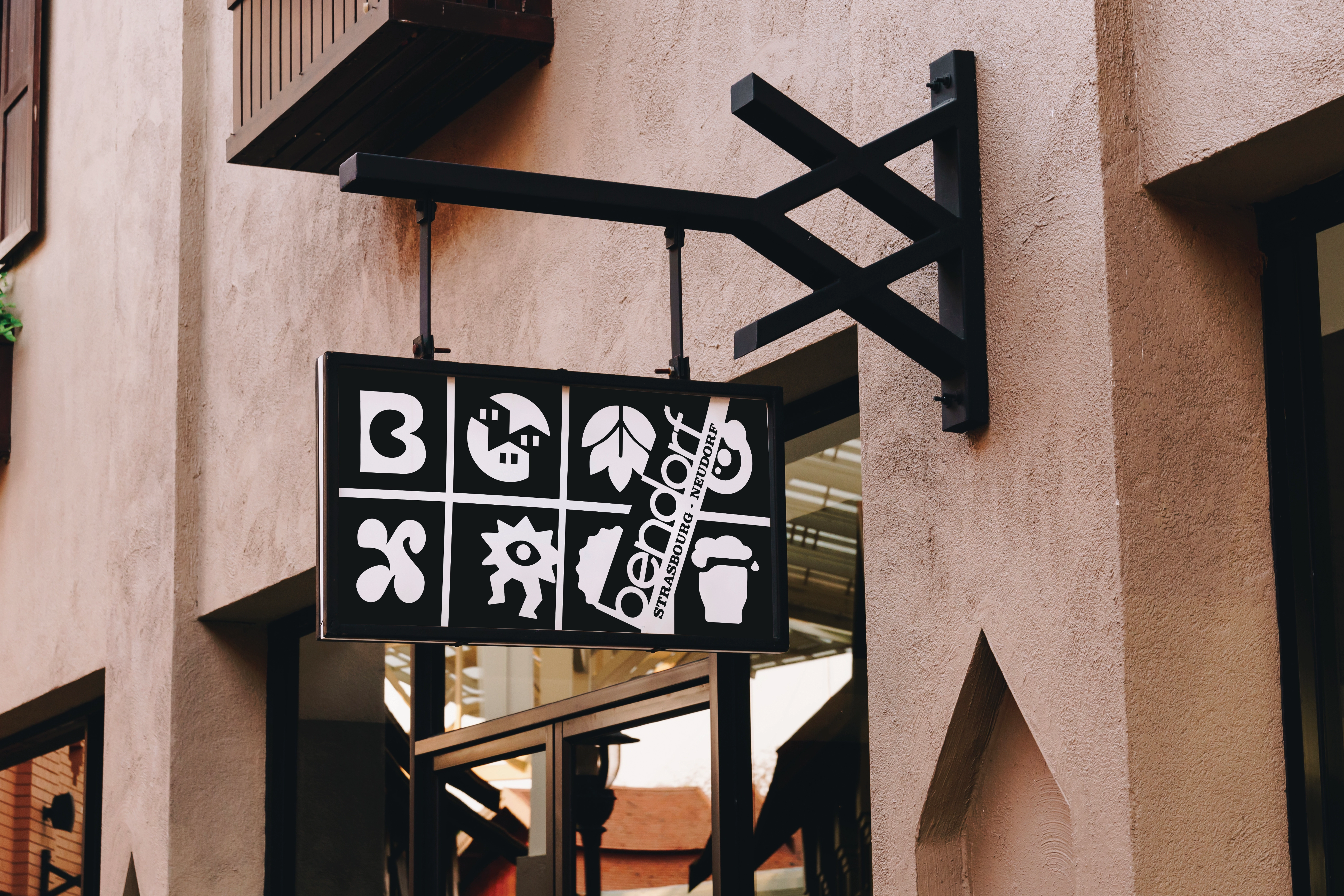 Devanture de la brasserie